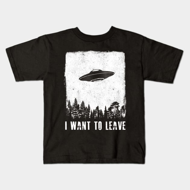 I want to leave Kids T-Shirt by Andreeastore  